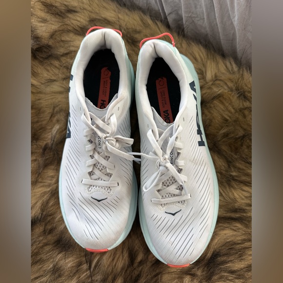 Hoka Women's Athletic Shoes - White and Mint - Picture 3 of 7